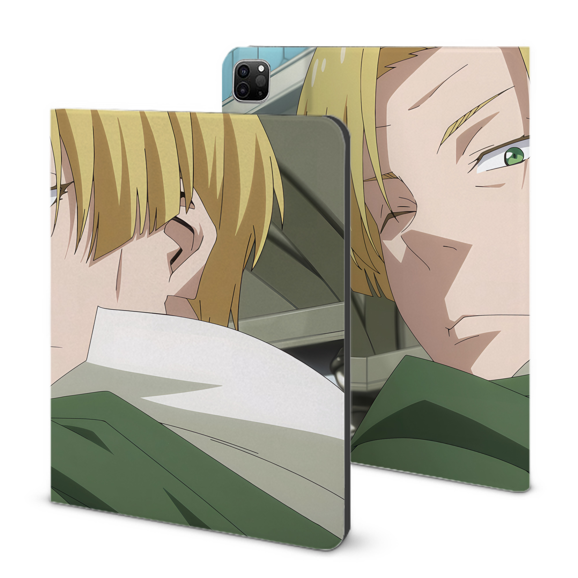 （画像用） 転スラ Regarding Reincarnated to Slime IPad ケース ブック型 PUレザー TPU 耐衝撃 軽量 薄型 ペン収納なし 全面保護 IPad 各モデル対応